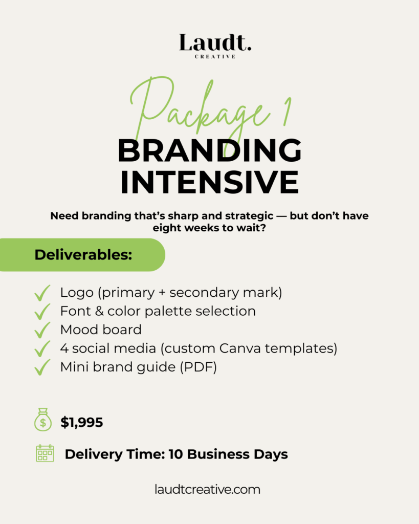 Package 1 (Branding Intensive)